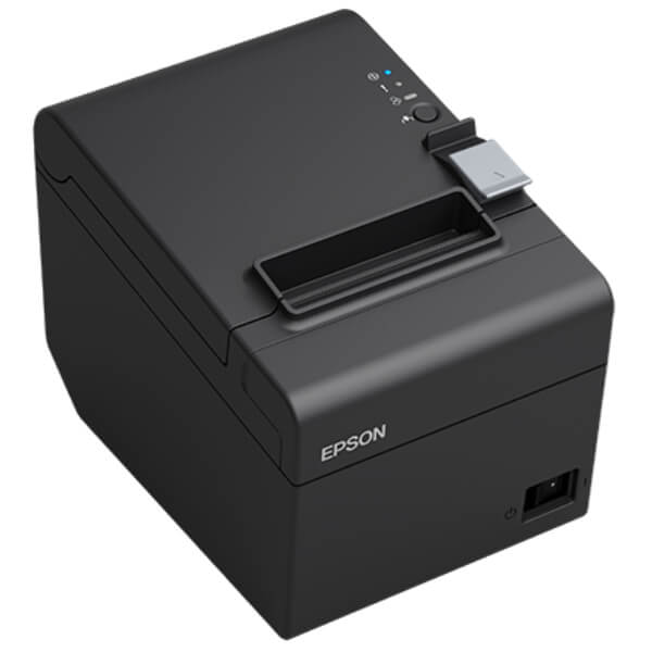 Epson USB Bondrucker, schwarzer Kassenzetteldrucker - Kassendrucker Epson TM T20III als Kassenhardware im Kassensystem
