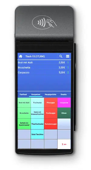 Mobiles Android Terminal mobiler Bestellsoftware GastroSoft Droid