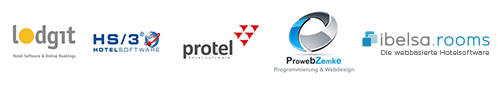 Hotel Schnittschnell Partner Logos von GastoSoft