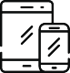 responsive Kassensoftware Icon - Tablet und Smartphone Icon für ein mobiles Droid Kassensystem