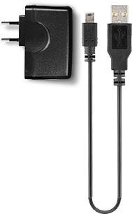 myPOS mini Adapter und Netzteil in schwarz für myPOS mobile Zahlungsterminals der Kassenhardware im Kassensystem